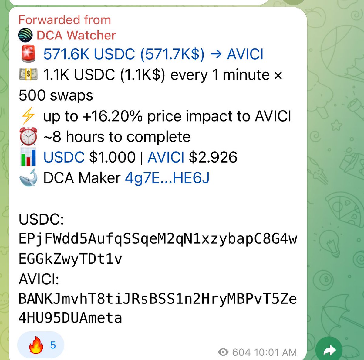 Someone put a DCA order to buy 570k$ of $AVICI over the next 8hrs

I would say smart, it's good to be a bank owner 

Higher