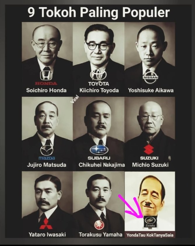 9 tokoh paling populer di Jepang 
Paling akhir wajah nya mirip raja korup di Indonesia
