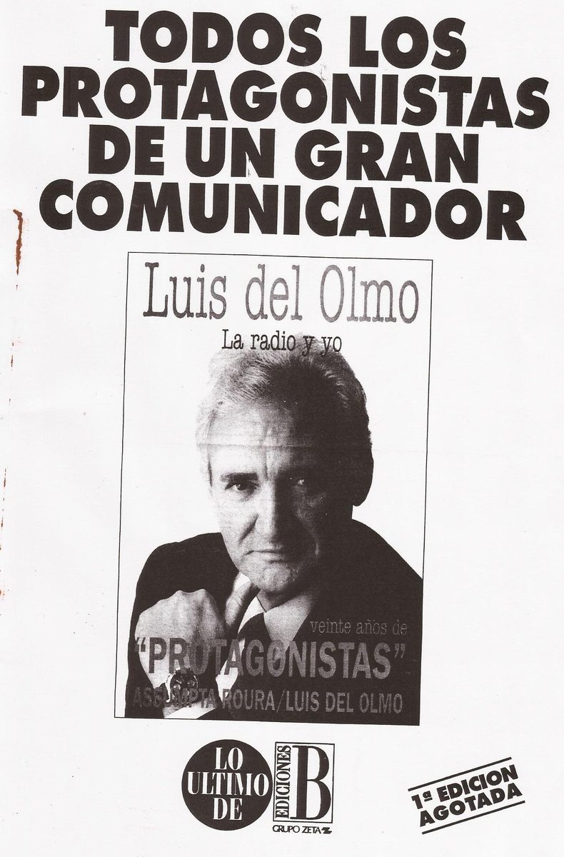 Archivo de #radio #culturaradiofónica Noticias de la radio publicadas un 28 de noviembre.
tonimascaroradio.blogspot.com/2021/11/28-de-…
Noviembre 1993. El libro de Luis del Olmo "La radio y yo", 20 años de "Protagonistas".