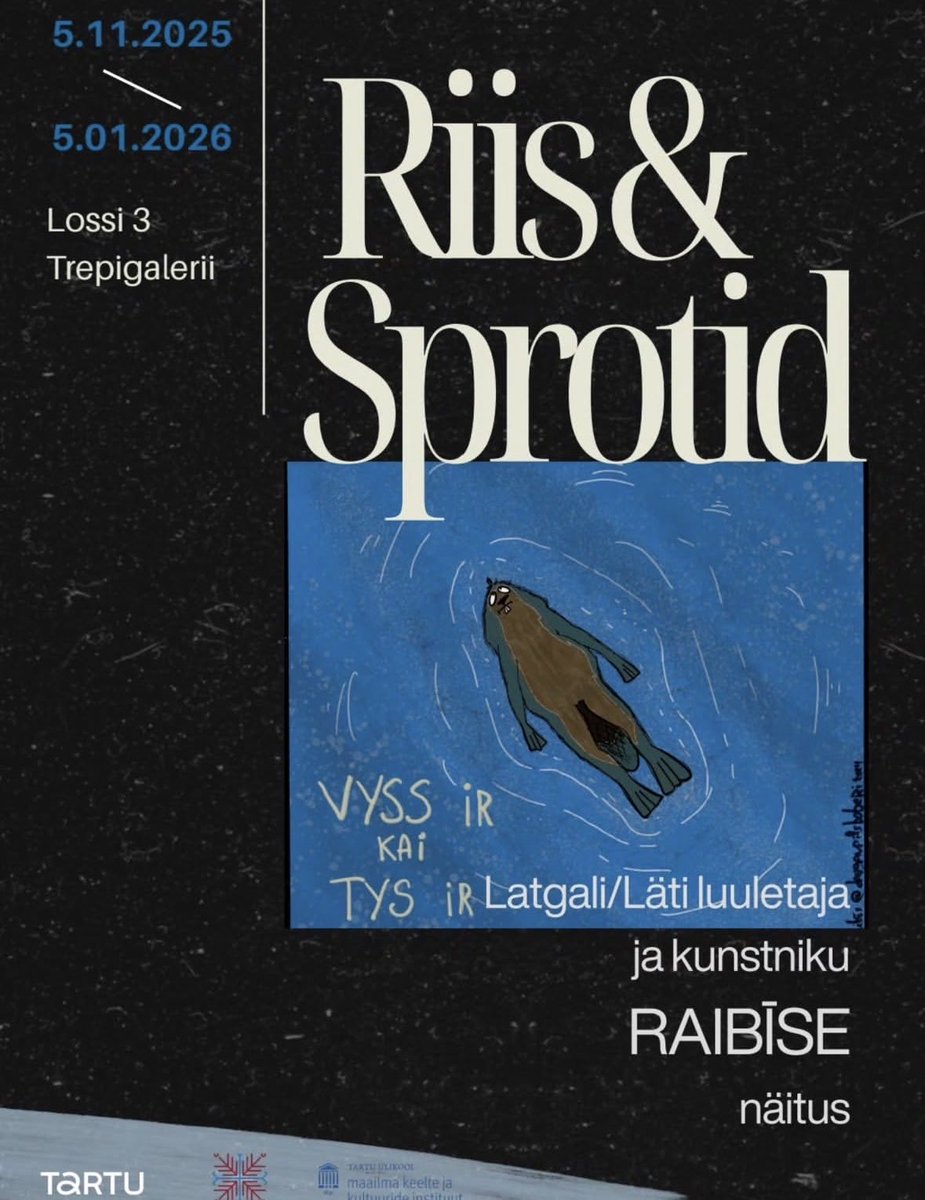 Tā nu ļaudis.ja kurš ir būs Tartu… līdz janvārim..tad ieskrieniet apskatīties manus zīmējumus&amp;dzejoļus.