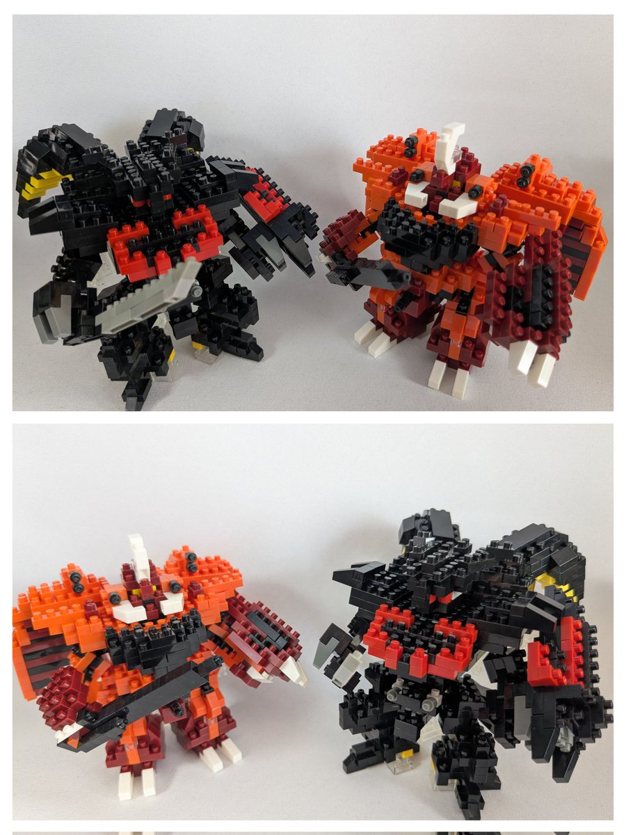 fffffff804's tweet image. #ズワース と
#レプラカーン を手直し。
ズワースは下半身を直して中腰の感じを強調してみたが、写真だとわからないですね…
レプラカーンはほぼ全面改修
#ナノブロック
#ダンバイン