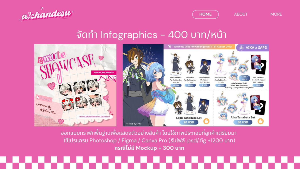 a1chandesu's tweet photo. เปิดให้บริการ Merchandise One Stop Service สำหรับวีทูปเบอร์ที่ไม่มีเวลาแพ็คของ ไม่อยากเปิดที่อยู่จริง ไม่รู้จักโรงงานผลิต

บริการนี้เหมาะสำหรับผู้ที่ต้องจ้างจ���ดการสินค้าครบวงจร หรือแม้กระทั่งไม่รู้จะออกสินค้าอะไรเราคิดให้ได้ทั้งหมดค่ะ

สนใจ DM มาพูดคุยก่อนได้เลยค่ะ
#a1comms https://t.co/h9L8nHzWtI