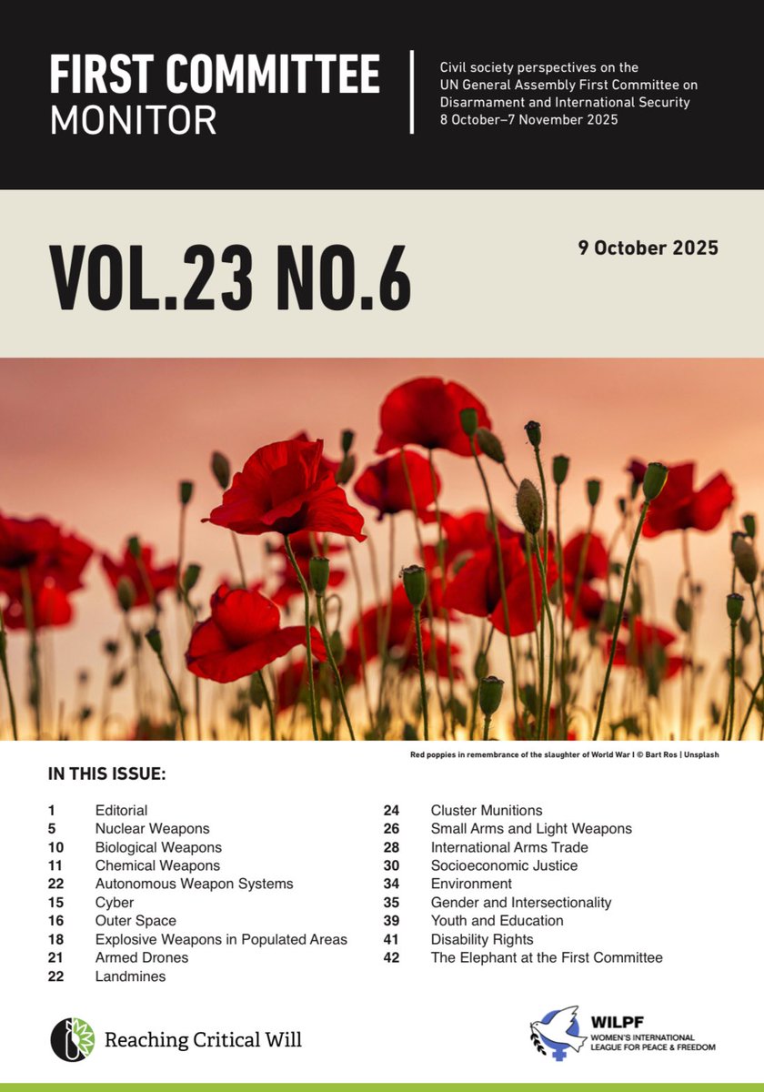 FilippaLentzos's tweet image. It’s a wrap! The #1972BWC resolution was adopted by consensus in #UNGA80 #FirstCommittee this past week. Now all eyes on the BWC Working Group and the draft report being discussed in 8-12 December in Geneva. 
tinyurl.com/uc5wkmc3