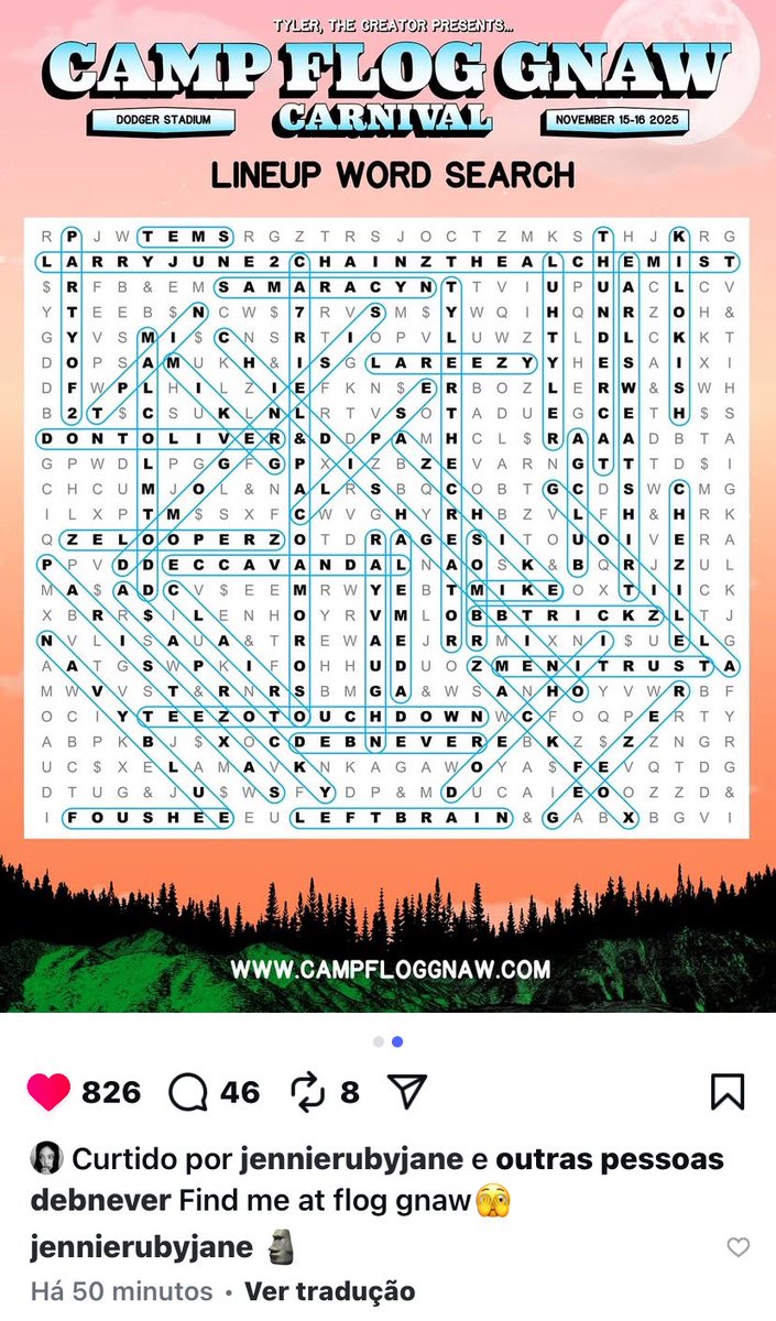 cashnotfound404's tweet image. Rumores da Jennie em L.A e eu só lembro dessa putaria aqui da Jennie comentando no post da deb dobre o evento. Pelo menos Doechii e Childish Gambino vão performar, possibilidades da nena subir no palco.. tbm terá o Tyler the creator e A$ap rocky para a nossa blasian