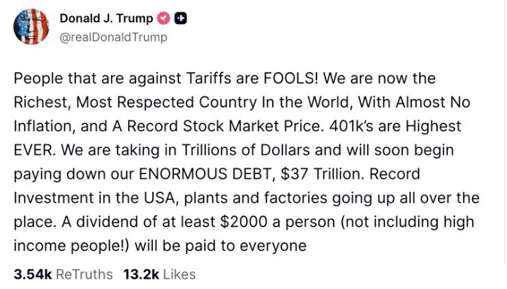 taxavoided's tweet image. Trump just announced $2,000 stimulus checks for millions of degens.

Remember what happened the last time this play ran during COVID - it triggered one of the biggest alt szns in history.

Shit is gonna get crazy, you’re not ready.
