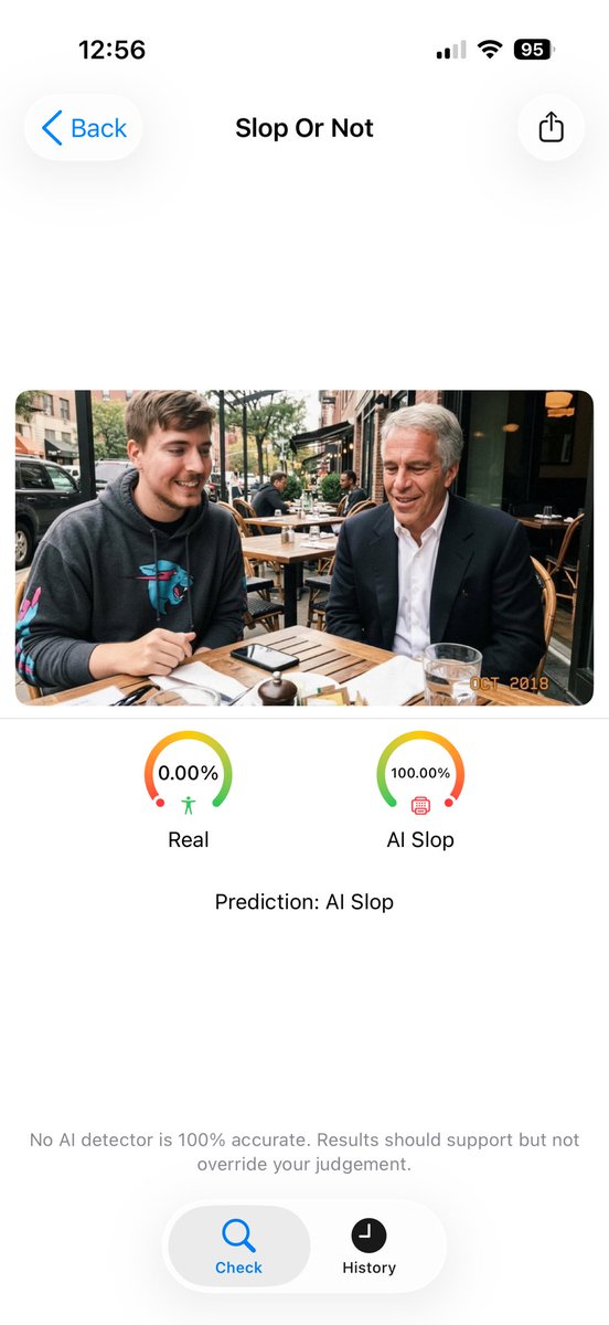 SlopOrNotAI's tweet image. Day-zero support for detecting Nano Banana 2 generated images in the world’s first and only on-device AI content detector for iPhone. 

Our on-device AI detection models can detect Nano Banana 2 images even when metadata has been scrubbed.