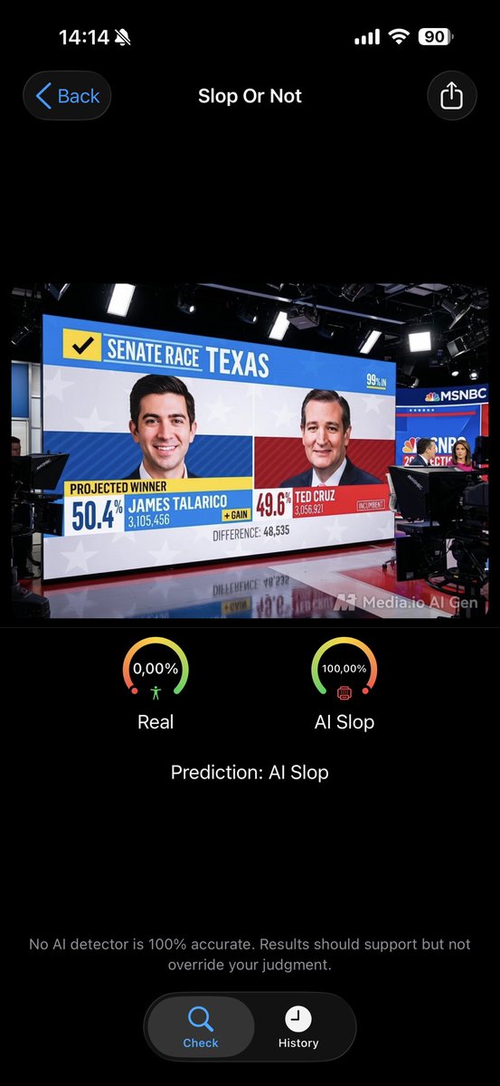 SlopOrNotAI's tweet image. Day-zero support for detecting Nano Banana 2 generated images in the world’s first and only on-device AI content detector for iPhone. 

Our on-device AI detection models can detect Nano Banana 2 images even when metadata has been scrubbed.