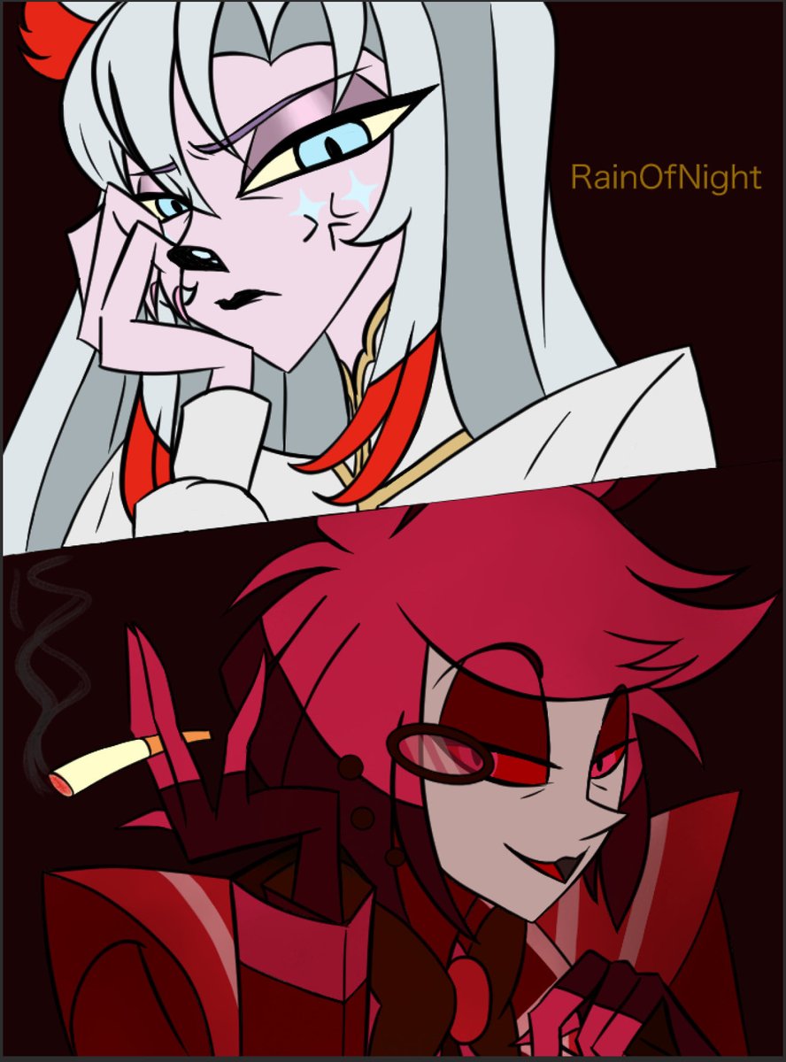 RainOfNight2's tweet photo. My Yume
Canon X Oc
Alastor X Raphael Light
#RainOfNight
#HazbinHotelFanart
#Alastraphael
#RadioLight
#DemonAndSaraph
#AlastorCallHerLight
#RaphaelCalledHimSmile
#AlastorXRaphael https://t.co/0RJuoGmu3v