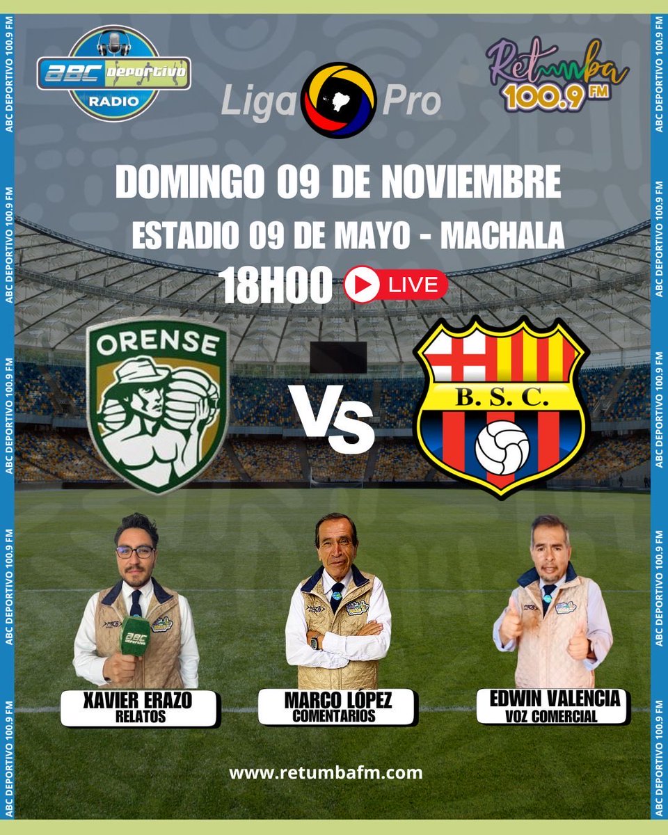 Domingo de futbol

Liga Pro un solo dial 100.9 FM