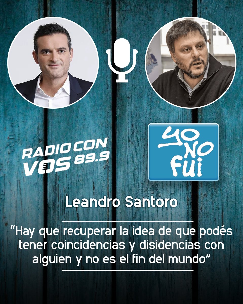 🎙️[NOTA] En <a href="/radioconvos899/">Radio Con Vos 89.9</a> hablamos con el diputado <a href="/SantoroLeandro/">Leandro Santoro</a>: “Hay que recuperar la idea de que podés tener coincidencias y disidencias con alguien y no es el fin del mundo”.

[NOTA COMPLETA] radiocut.fm/audiocut/leand…