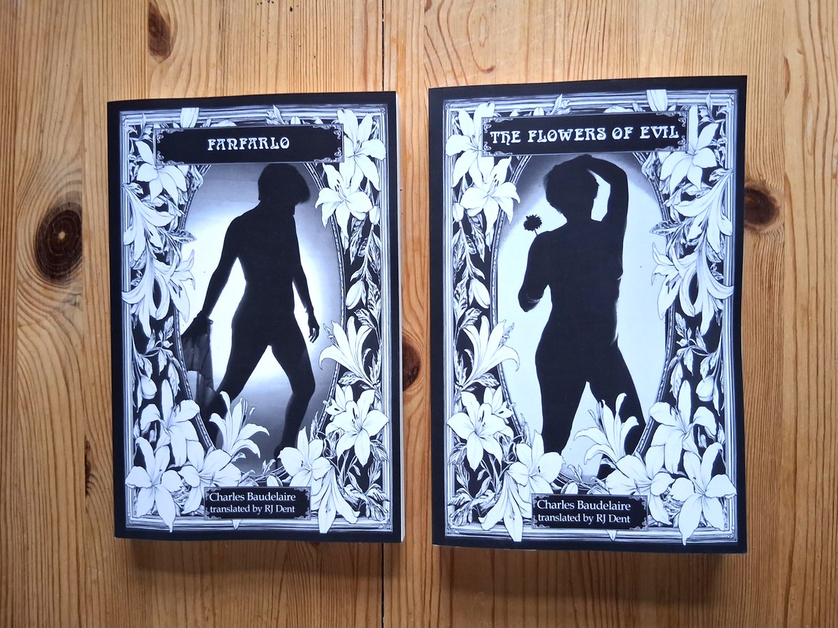 I have spare copies of my recent English translations of Baudelaire's The Flowers of Evil and Fanfarlo.
DM if you're interested in purchasing signed-by-the-translator copies of either book.
Details (Flowers): rjdent.wordpress.com/the-flowers-of…
Details (Fanfarlo): rjdent.wordpress.com/fanfarlo/