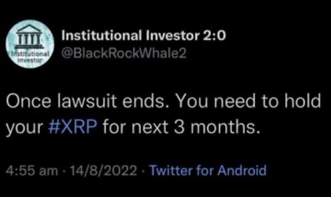 The XRP case ended 8/22/2025

Three months would be 11/22/2025

Also 11/22/2025
ISO 20022 goes live