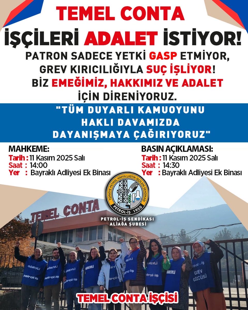 #AdaletTemelContaIşçileriIçin