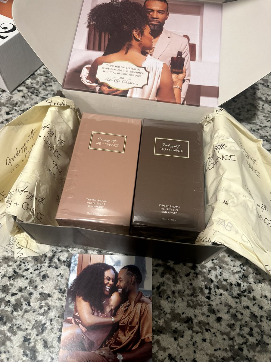 Tabitha brown sent me a her and her husbands new fragrance set, so adorable!