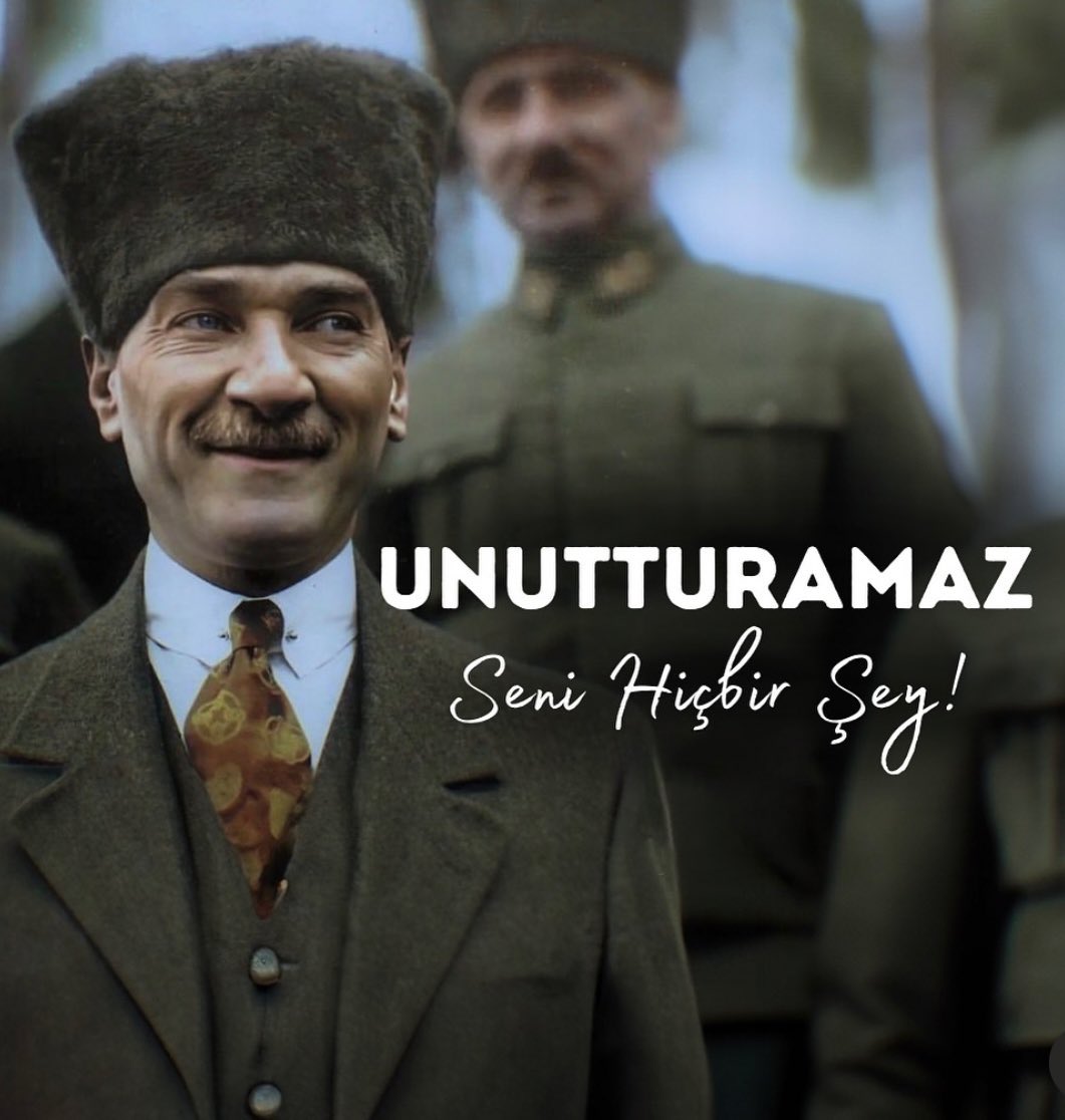 An geliyor, özlemini duyuyoruz, an geliyor hasretinle yüreğimiz dağlanıyor ve an geliyor sen ölmedin halen aramızdasın hissimiz uyanıyor. Senin açtığın yolda ilelebet yürüyoruz.

Ulu Önder Gazi Mustafa Kemal Atatürk’ü minnet ve sonsuz özlemle anıyoruz.

#YolundanDönmüyoruz