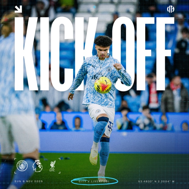 ManCity's tweet photo. We’re under way at the Etihad! 🙌

Live updates ⤵️