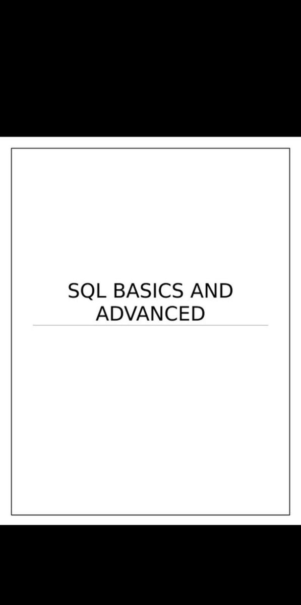mehakbhoria's tweet image. I made simple SQL Notes (Basic → Advance) 📘✨

To receive them:

1)Follow me (So I’ll DM you!)
2)Repost this
3)Comment &quot;SQL&quot;

#sqlknowledge