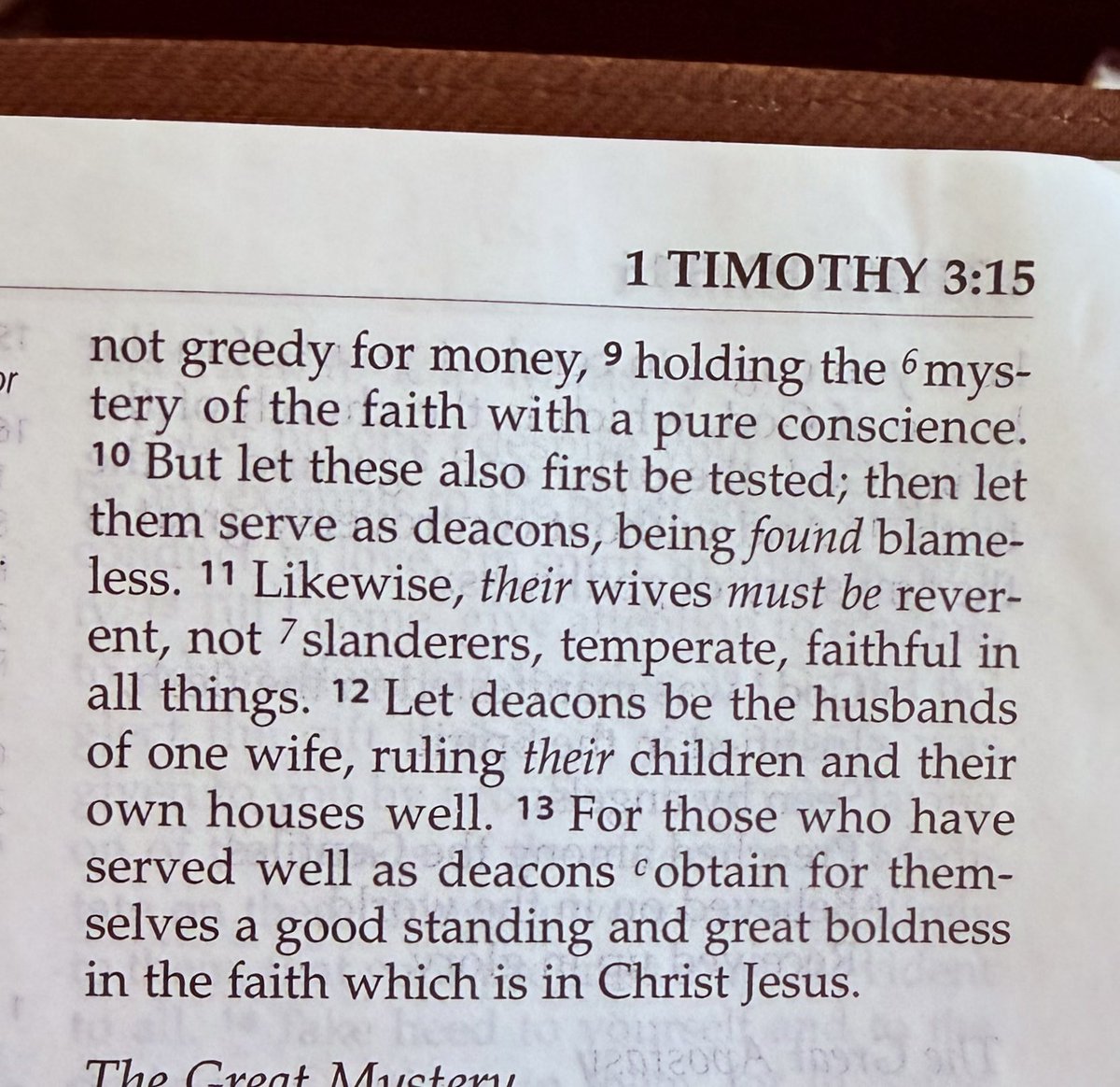1 Timothy 3:8-15 Likewise the Deacons #PastorClark