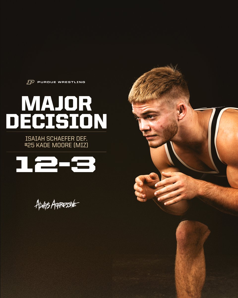 PurdueWrestling's tweet photo. UPSET ALERT 🚨

Freshman Isaiah Schaefer knocks off #25 Kade Moore in his first collegiate match!

Remember the name. 😤 https://t.co/5HVOwYE9VX