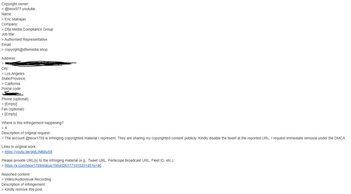 Ok this is important someone is impersonating me and trying to send Copyright stirkes, for record I am not named Eric, I never worked with any companies for my videos and I never lived nor went in California