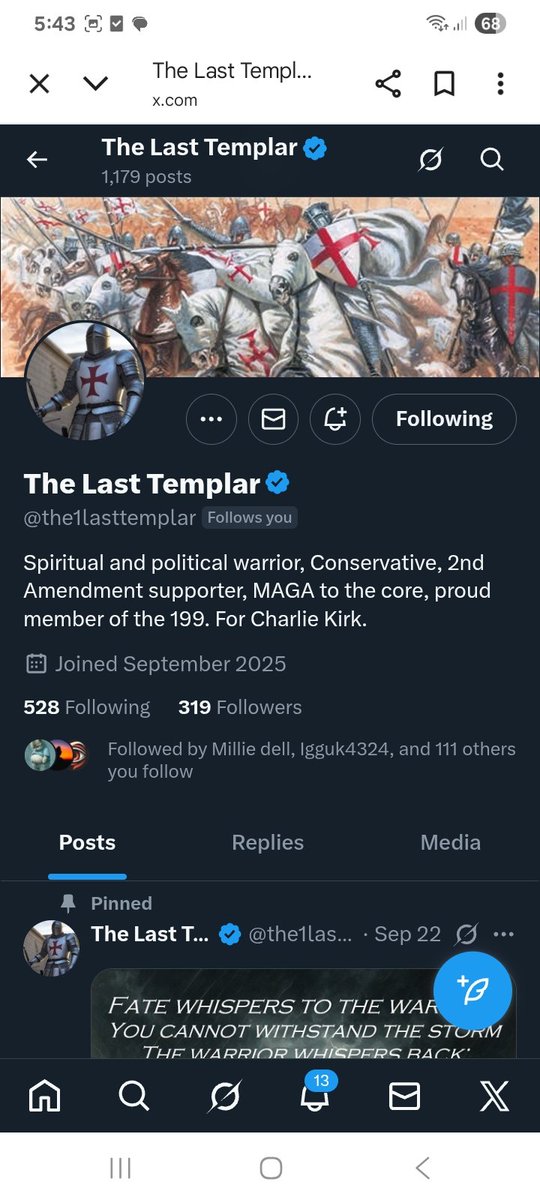 Here's a patriot looking for more great connections 
<a href="/the1lasttemplar/">The Last Templar</a> 
F&amp;R
💪🫶💯🇺🇸