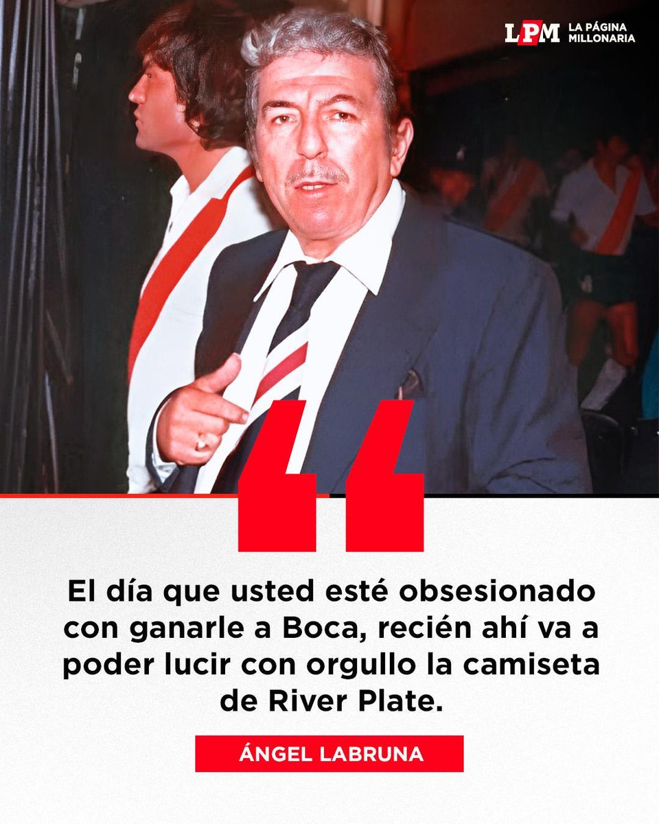 #VamosRiver Jugadores tengan presente esta frase de Angelito Labruna,salgan a ganar,solo eso les pido...🙋🙄🙏🙌❤️🐔