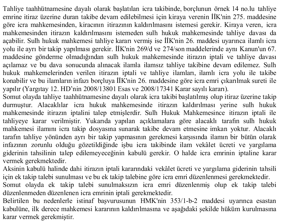 yankibuyuksezer's tweet photo. Tahliye taahhüdüne dair itiraz sonucu itirazın iptali açılırsa, karar sonrası eski icra dosyasına dönülemez kararı

Antalya BAM 12 HD 2024/119 E 2024/2334 K 16.10.2024 https://t.co/aB2gd1o165