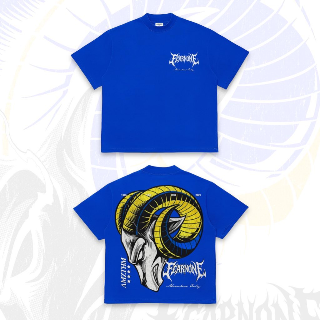 vinceayg_'s tweet image. 🚨Giveaway🚨 If Rams win Today (Week 10) Im giving away a FREE “Fear None Members Only” tee and hoodie ! Must:

•Tap that 💙 button 
•Comment and tag a die hard fan
•Must be following me

*Picking winner randomly after the game if they win 
🫡🔥 JUMBO SCREEN PRINTED tee