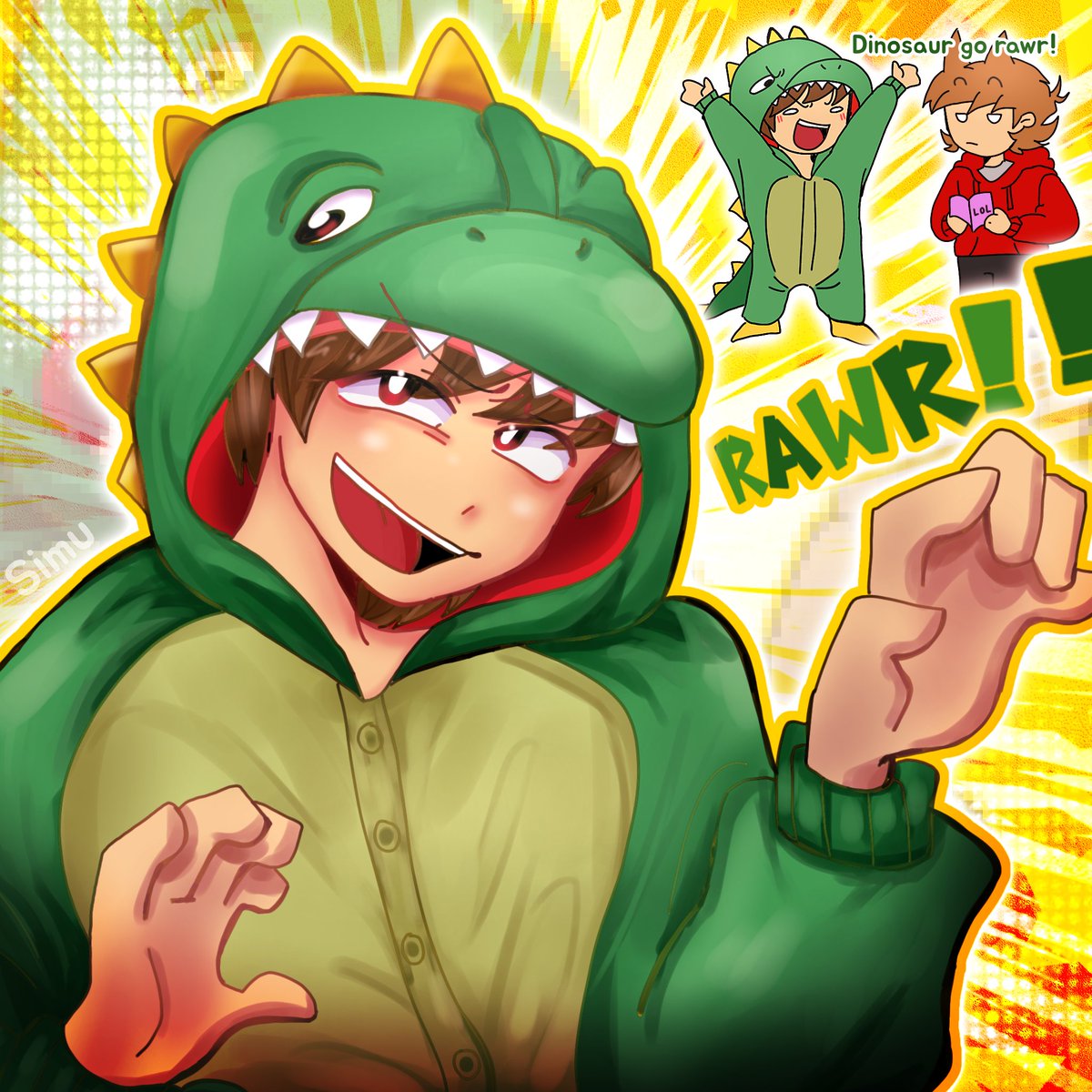 Simu_Y4's tweet image. Rawr🦖#eddsworld #edd