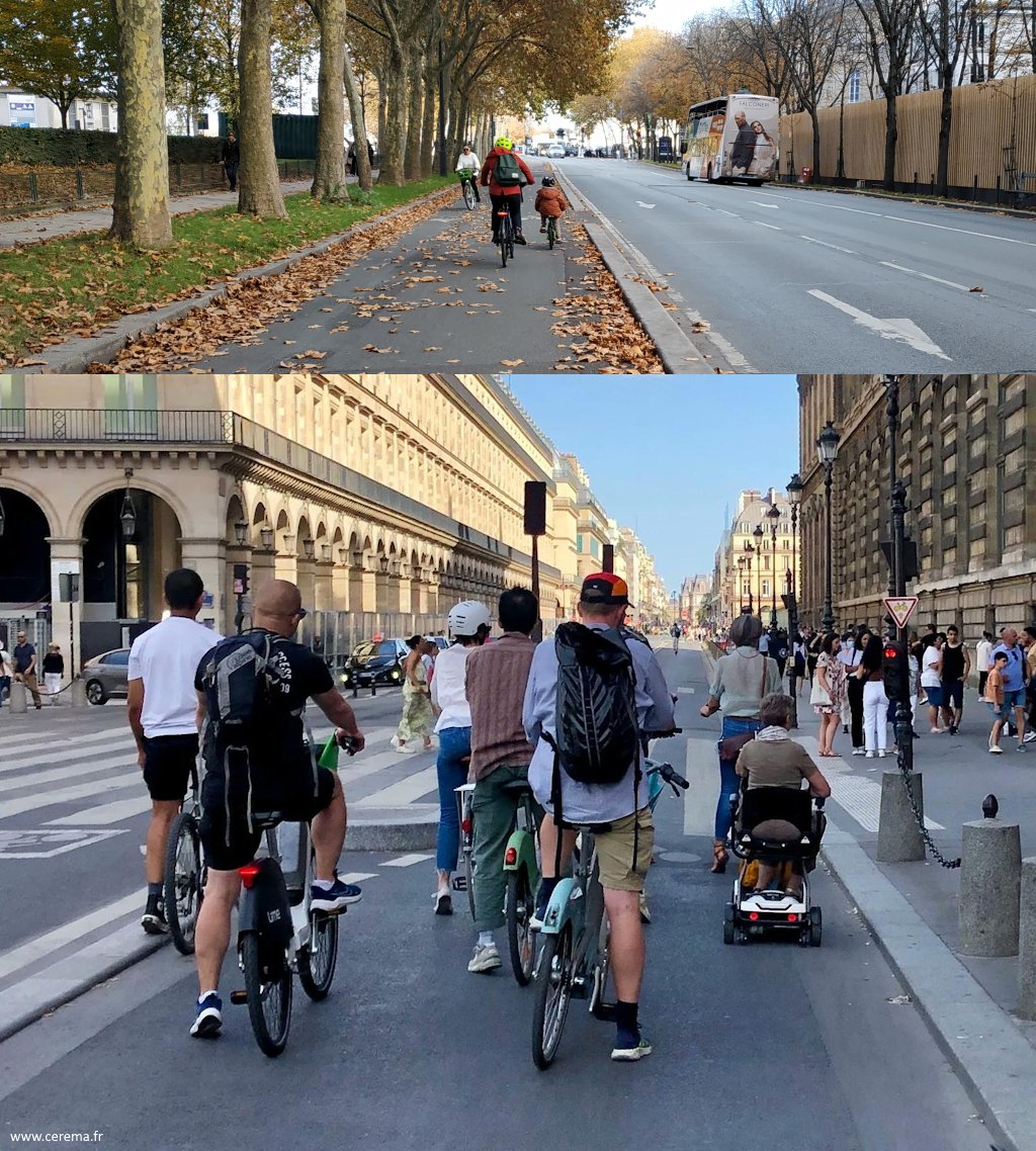 Le genre de scène très rare sans piste cyclable