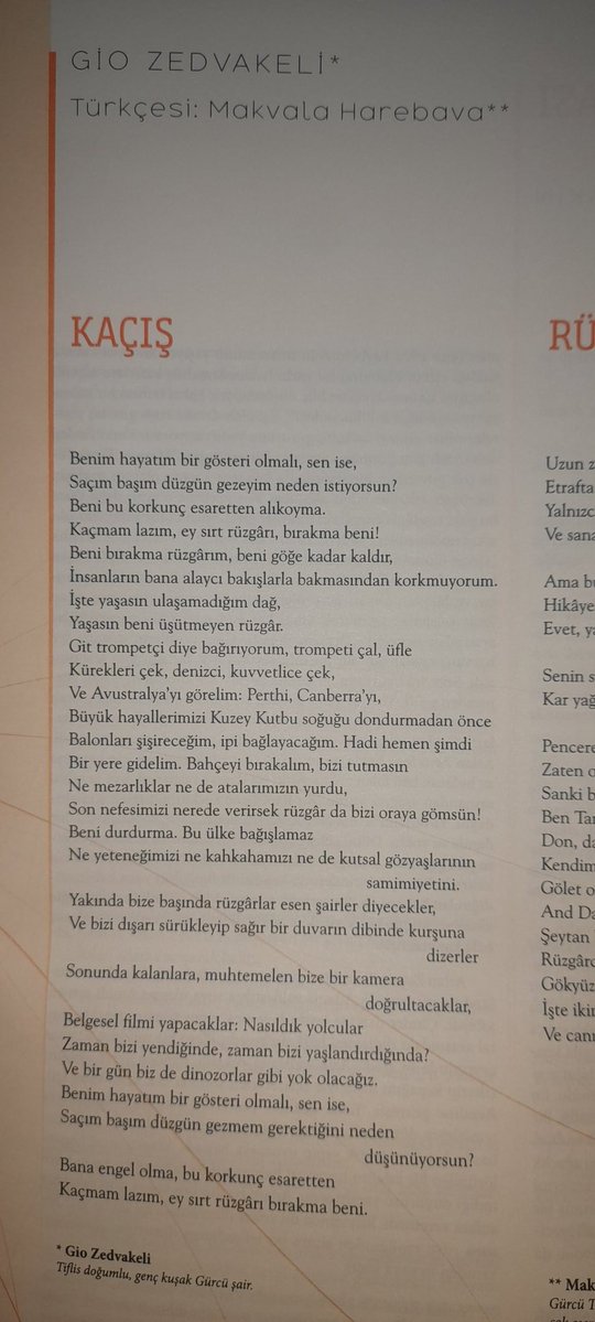 Rustavelliler's tweet image. Tiflisli genç şair Gio Zedvakeli&apos;nin iki şiiri Türkçe&apos;ye çevrilmiş. Kayıp Edebiyat Dergisi&apos;nin Ekim sayısından.
