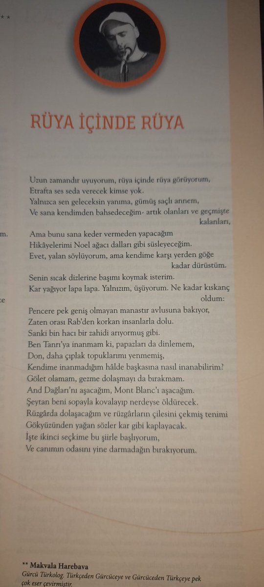 Rustavelliler's tweet image. Tiflisli genç şair Gio Zedvakeli&apos;nin iki şiiri Türkçe&apos;ye çevrilmiş. Kayıp Edebiyat Dergisi&apos;nin Ekim sayısından.