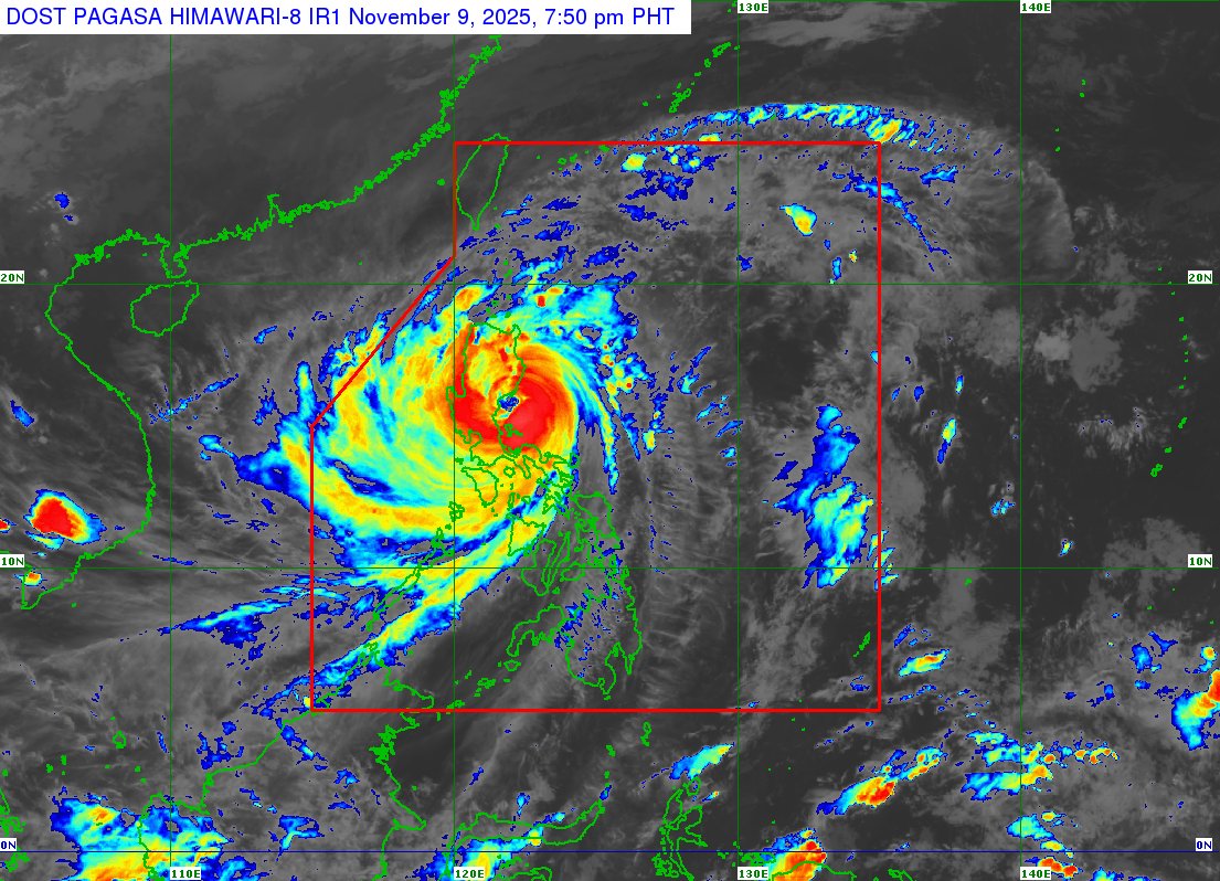 dost_pagasa's tweet image. TROPICAL CYCLONE BULLETIN NR. 13
Super Typhoon #UwanPH (FUNG-WONG)
Issued at 8:00 PM, 09 November 2025
Valid for broadcast until the next bulletin at 11:00 PM today.

SUPER TYPHOON “UWAN” IS ABOUT TO MAKE LANDFALL OVER THE CENTRAL OR NORTHERN PORTION OF AURORA

Link:…