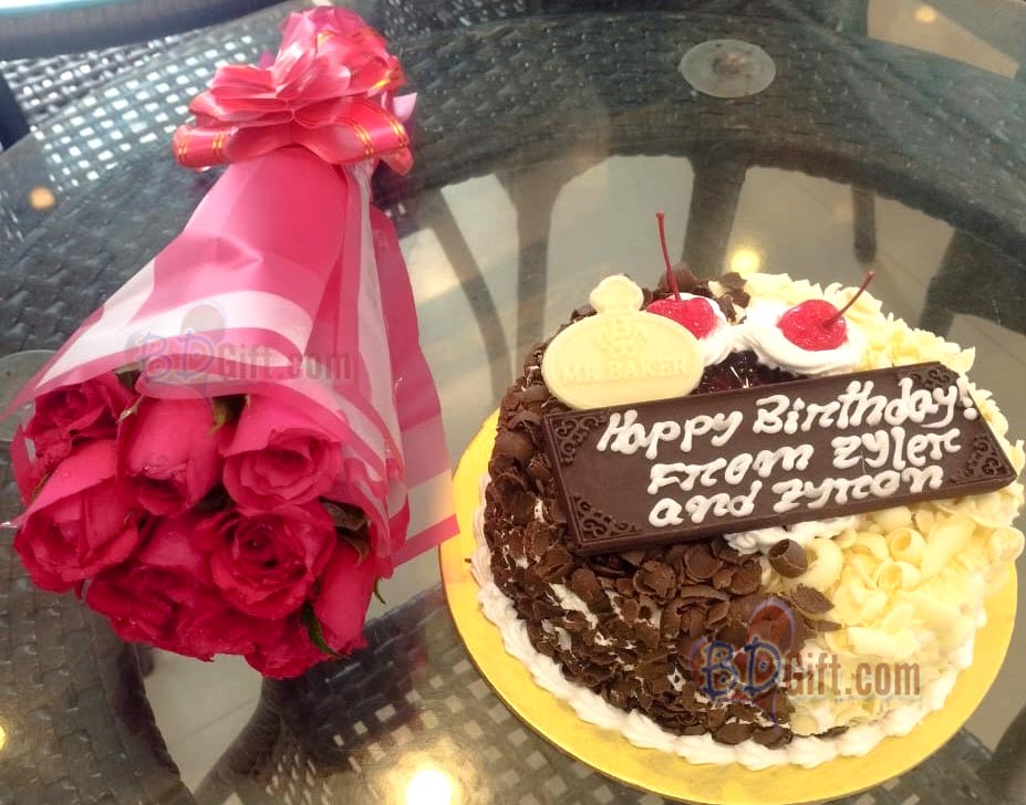 BDGift1's tweet image. Surprise your loved one in Bangladesh with a Mix Forest Cake &amp;amp; Red Roses Bouquet! 🎂🌹
🌐 Order now: bdgift.com/products/8768-…
#bdgift #mixforestcake #redrosesbouquet #sendlove #giftbangladesh #cakeandflowers #romanticgifts