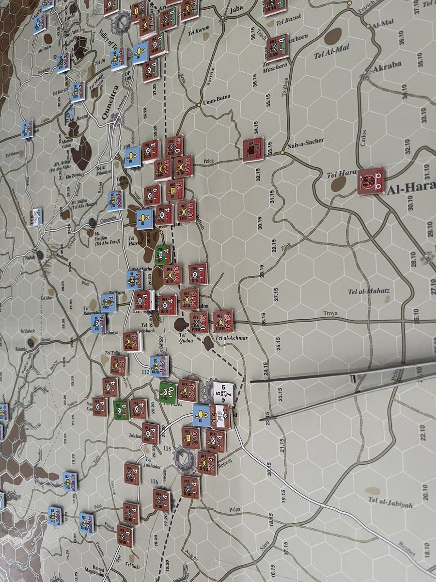 Kobedad's tweet image. De nuevo probando en solitario el escenario de la campaña del frente del Golan del Valley of Tears del sistema BCS de @MultiManPub. Es un escenario de un solo mapa muy manejable y perfecto para iniciarse.