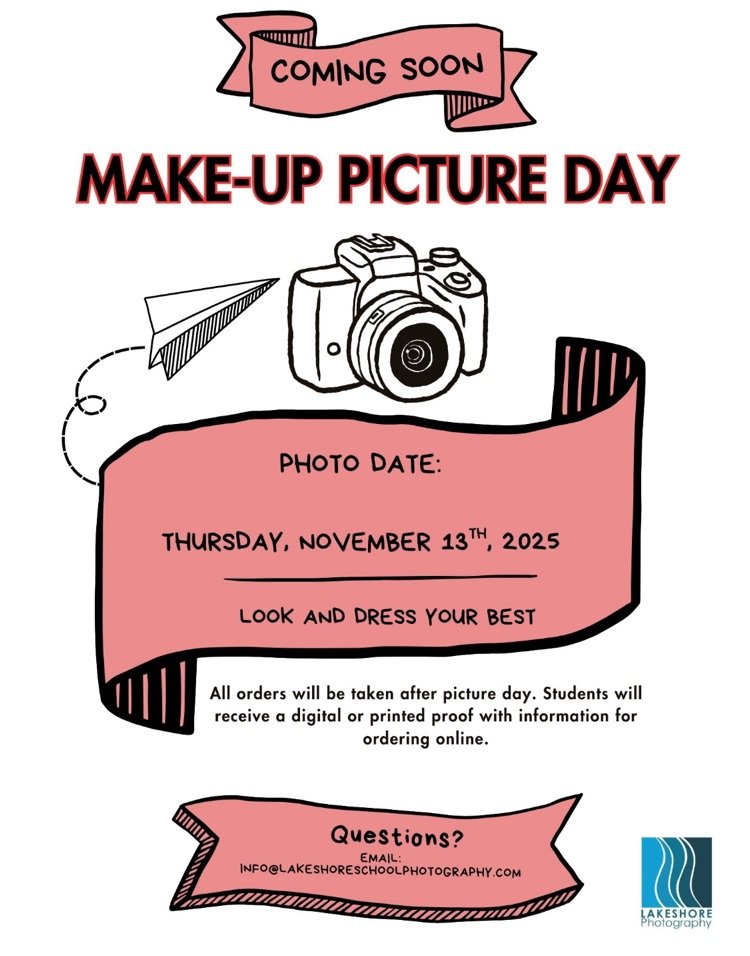 Thursday, November 13 is picture retakes at Rudyard Schools for all grades.