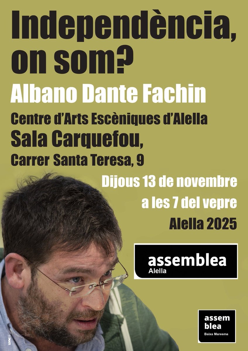 INDEPENDÈNCIA, ON SOM?

No et perdis <a href="/AlbanoDante76/">Albano-Dante Fachín</a>

<a href="/ancmasnou/">ANC del Masnou 🎗</a>
<a href="/ANCAlella/">ANC Alella</a> 
<a href="/ancteia/">ANC Teià</a>
<a href="/ANCtiana/">ANC</a> 
<a href="/OctuvreCAT/">octuvre</a>
