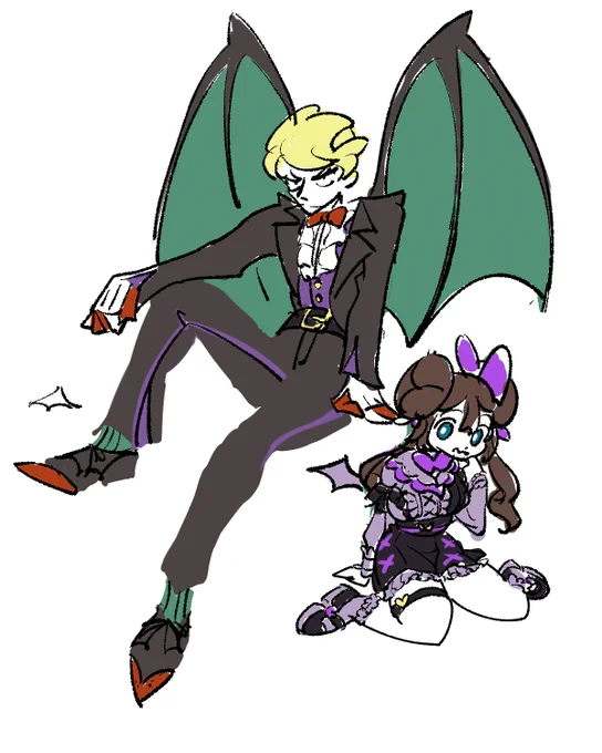 こんな感じで去年のハロウィンにこねこねしてたやつをちゃんと描きました