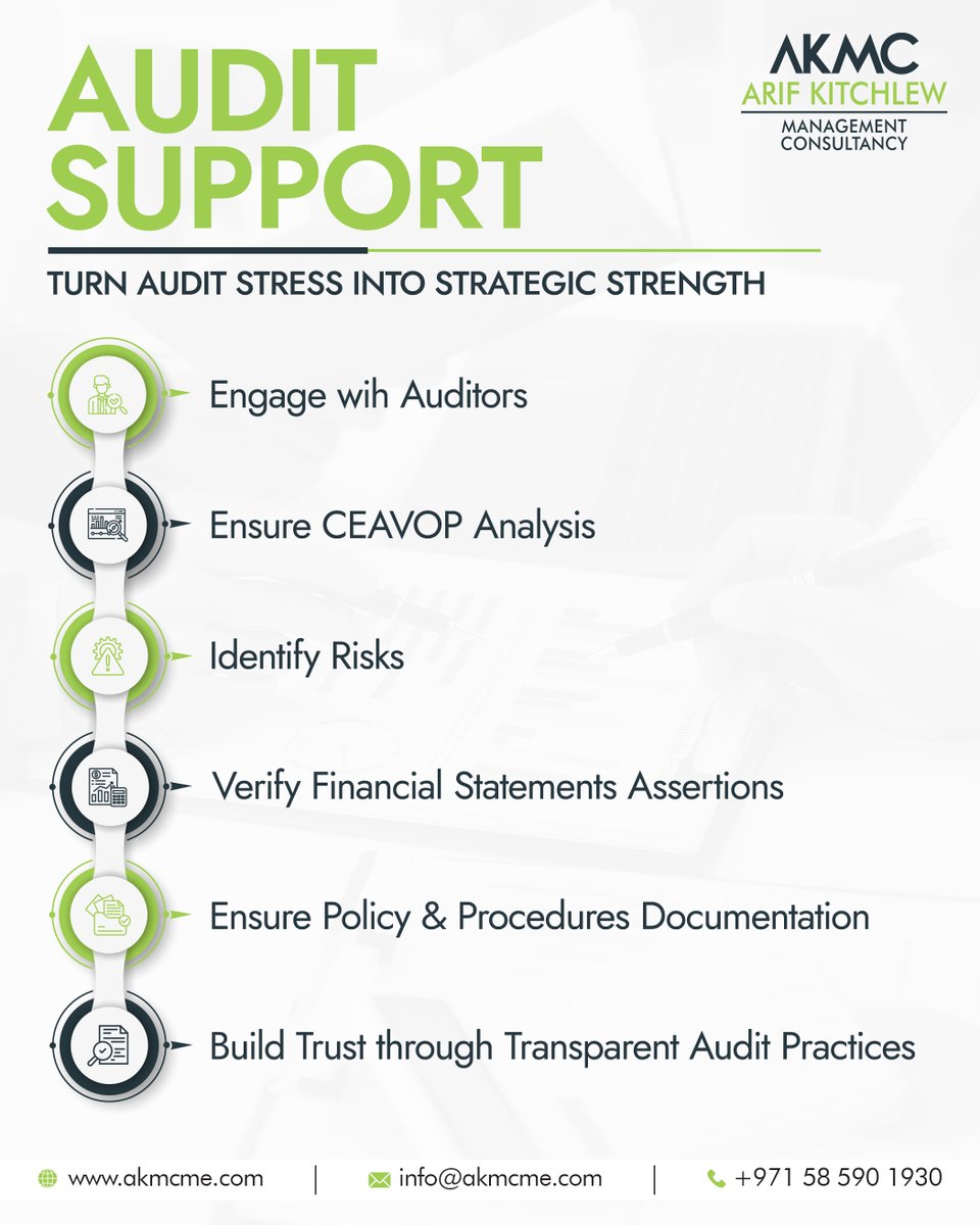 AKMCME's tweet image. Strengthen your next audit with precision and confidence. Partner with AKMC today.

Explore: akmcme.com/services/audit…
Call: +971 58 590 1930

#AuditSupport #AKMC #BusinessAuditServices #FinancialCompliance #AuditConsulting #RiskManagement