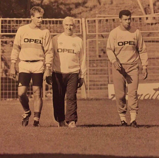 Big Mick and Paul with the legendary Mick Byrne at Dalymount Park. 

#legend
