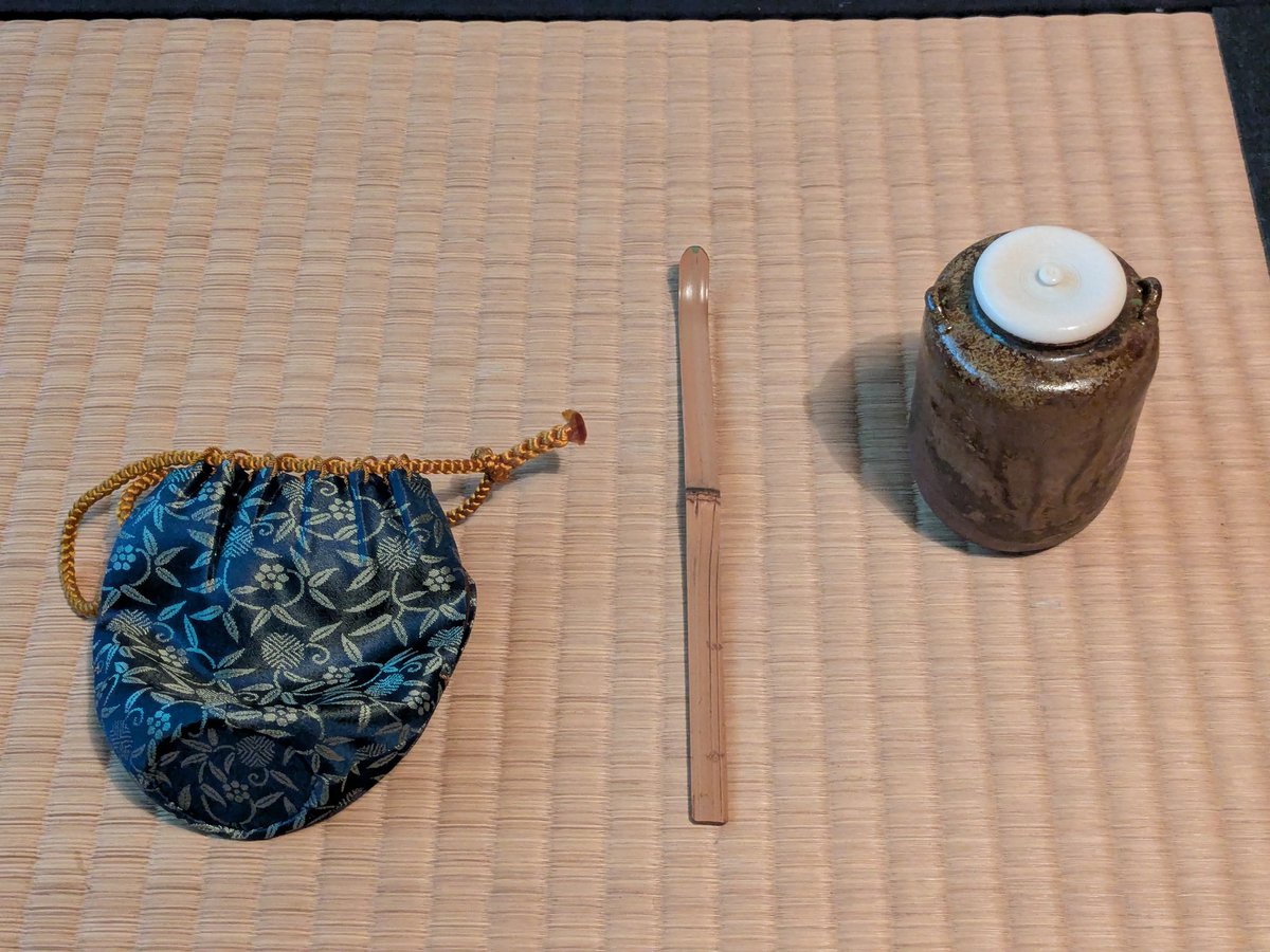 茶道具 古竹 漢詩刻 山水人物刻 茶合 碗鎮 在銘 2点まとめて M R6743