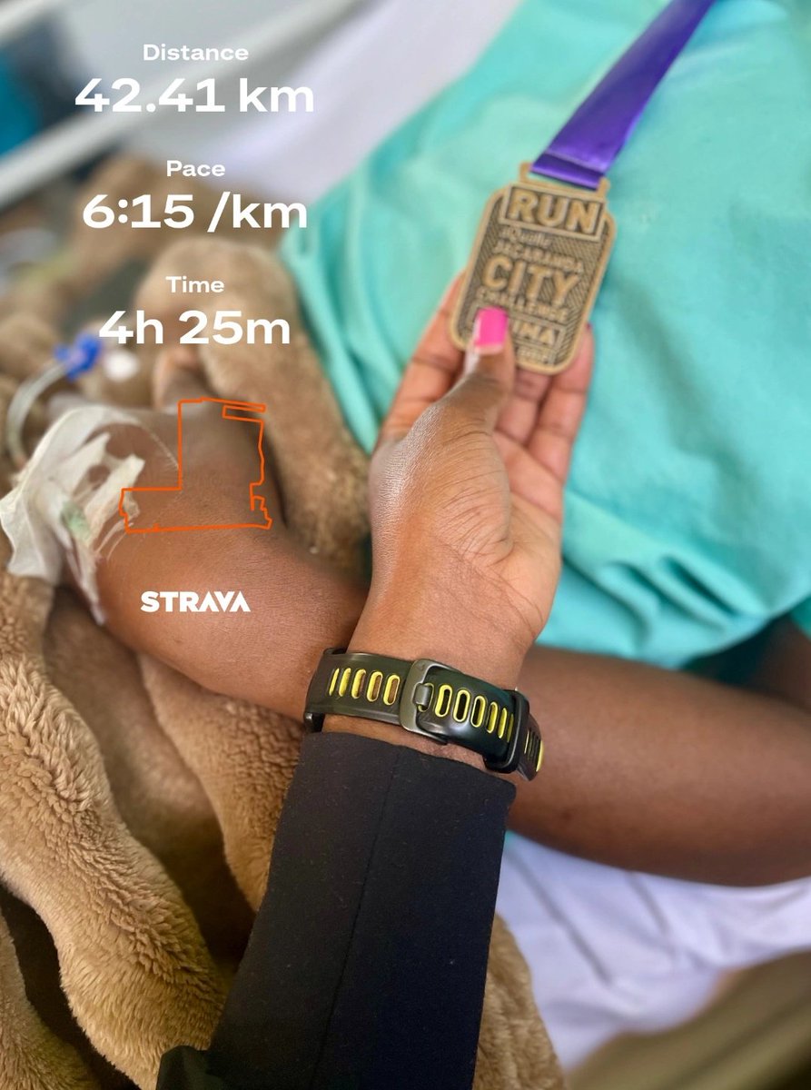 Tough day in the office yesterday at Jacaranda Marathon but we finish what we start. 😊❤

Comrades qualifier obtained. ✅
I ran the race in honor of my Superman, my dad. ❤

42km for Papa. ❤

#FetchYourBody2025 #TrapnLos
#RunningWithSoleAC #IChoose2BActive #IPaintedMyRun