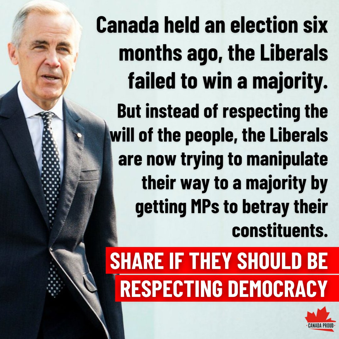 WeAreCanProud's tweet photo. It's time for the Liberals to respect democracy for once. https://t.co/o24qkdMOmZ
