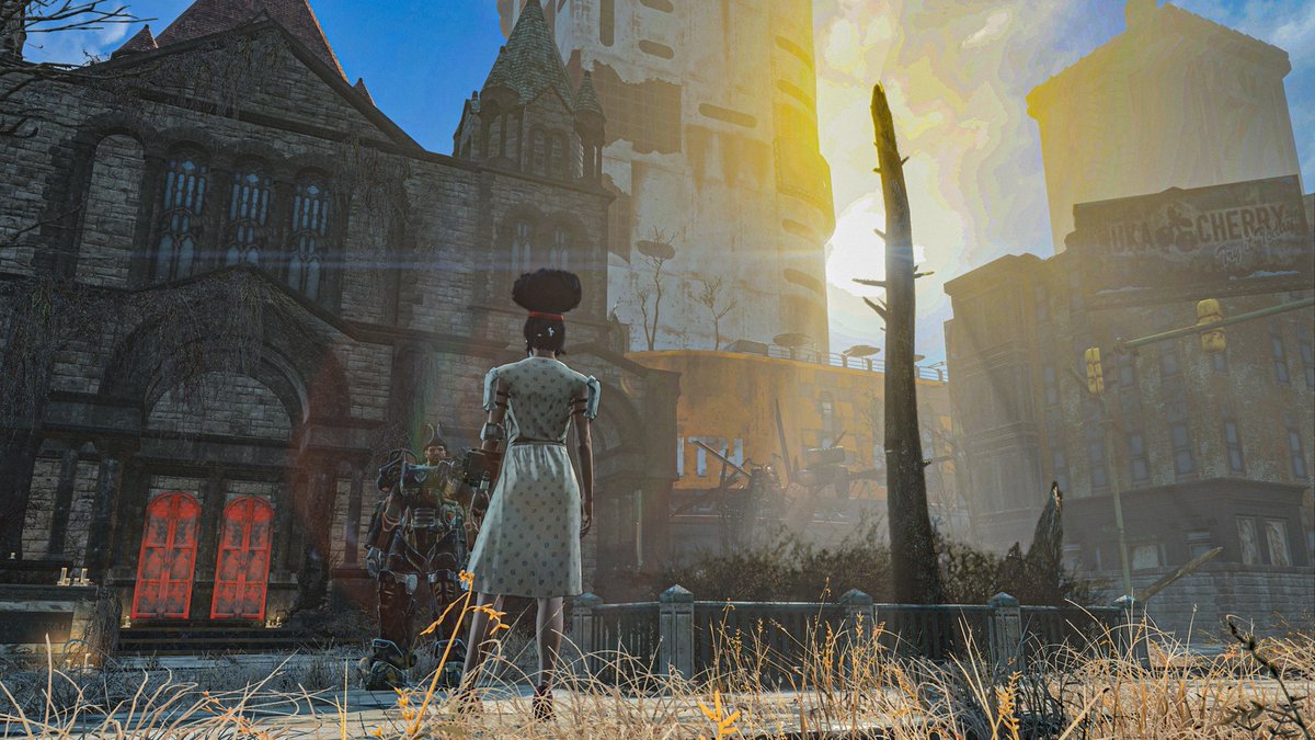 Danse and I took a fun trip to Trinity plaza #Fallout4 <a href="/Fallout/">Fallout</a>