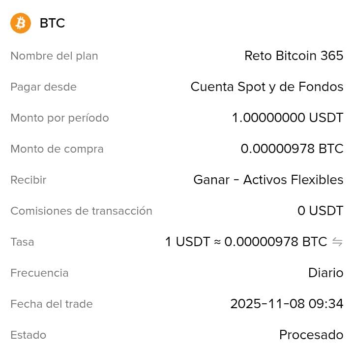 Día 80 #retoBitcoin365 (ayer) nuevo escalón completado en este camino hacia la libertad financiera 🚀🪙📈👛🚀🪙📈👛✨✨ $BTC