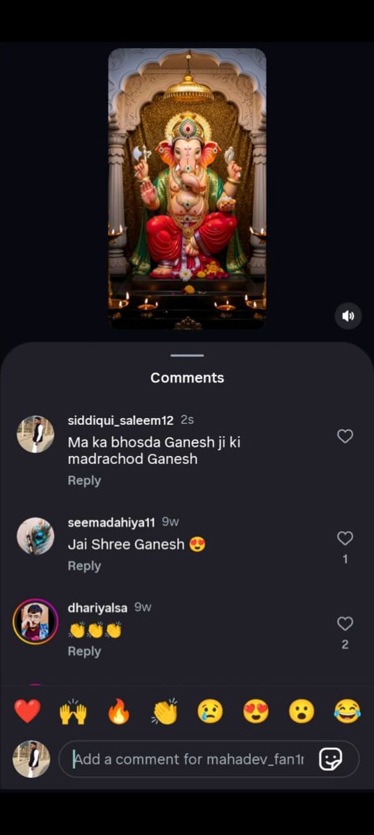 सनातन धर्म के आराध्य प्रभु गणेश जी का अपमान किसी भी रूप में स्वीकार्य नहीं😡

बरेली, हाफिजगंज (उ.प्र.) के सिद्दीकी सलीम द्वारा  अपमानजनक अभद्र टिप्पणियां ने सनातन धर्म के श्रद्धालुओं की भावनाओं को ठेस पहुँचाई है

<a href="/Uppolice/">UP POLICE</a> <a href="/bareillypolice/">Bareilly Police</a> कृपया इस प्रकरण पर त्वरित कार्यवाही करें?