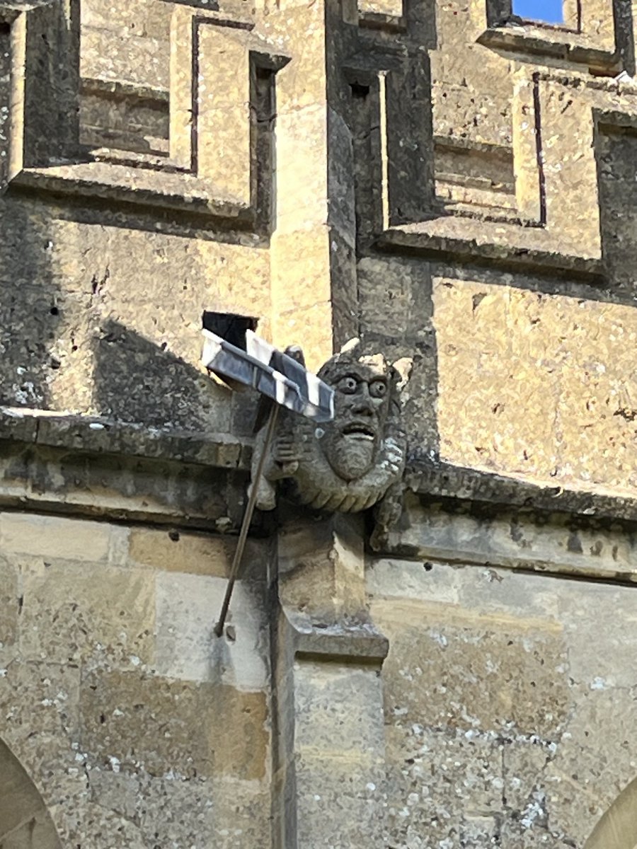 Barb_Drummond's tweet image. #WinchcombeAbbey #corbel objecting to a #spout?