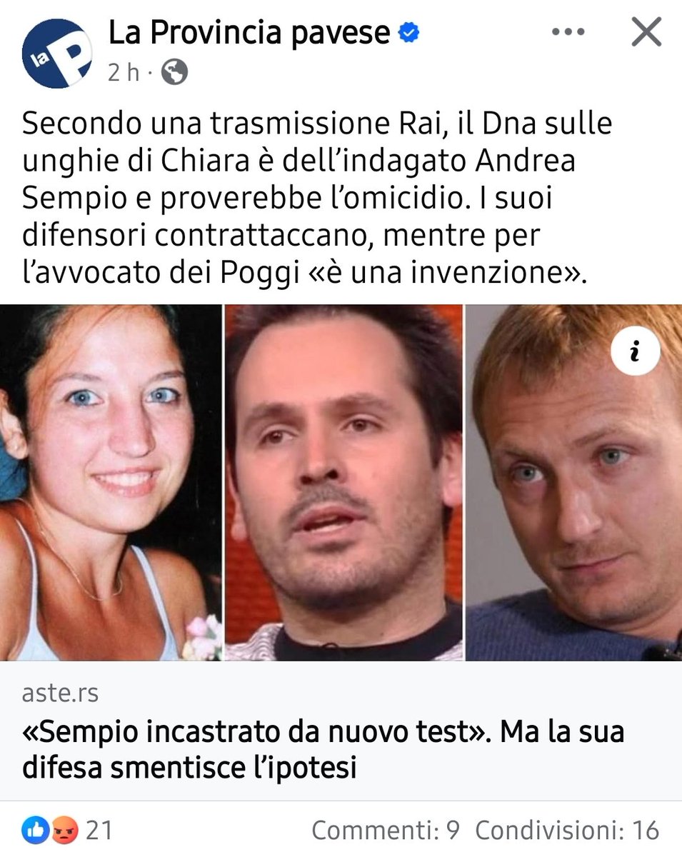 La credibilità dell' avv. Tizzoni è scesa a quella di una banconota da 2€.

#Garlasco #Tizzoni #Sempio #Stasi #chiarapoggi
