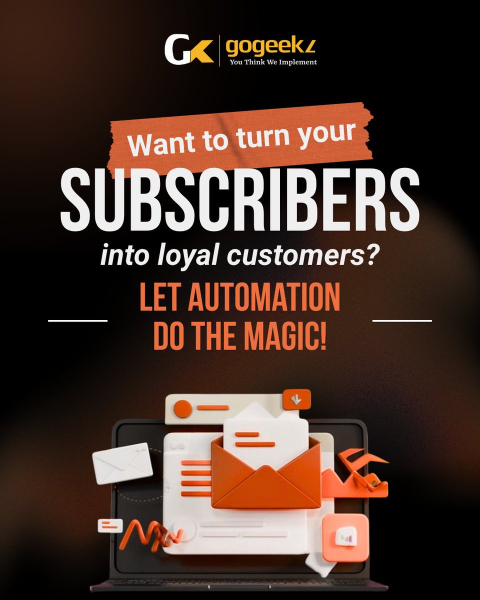 GoGeekz's tweet image. 🚀 Want to boost conversions without lifting a finger?
Turn your subscribers into loyal customers with the power of marketing automation!
#gogeekz #marketingautomation #emailmarketingtips #digitalmarketing #businessgrowth #customerengagement #marketingstrategy