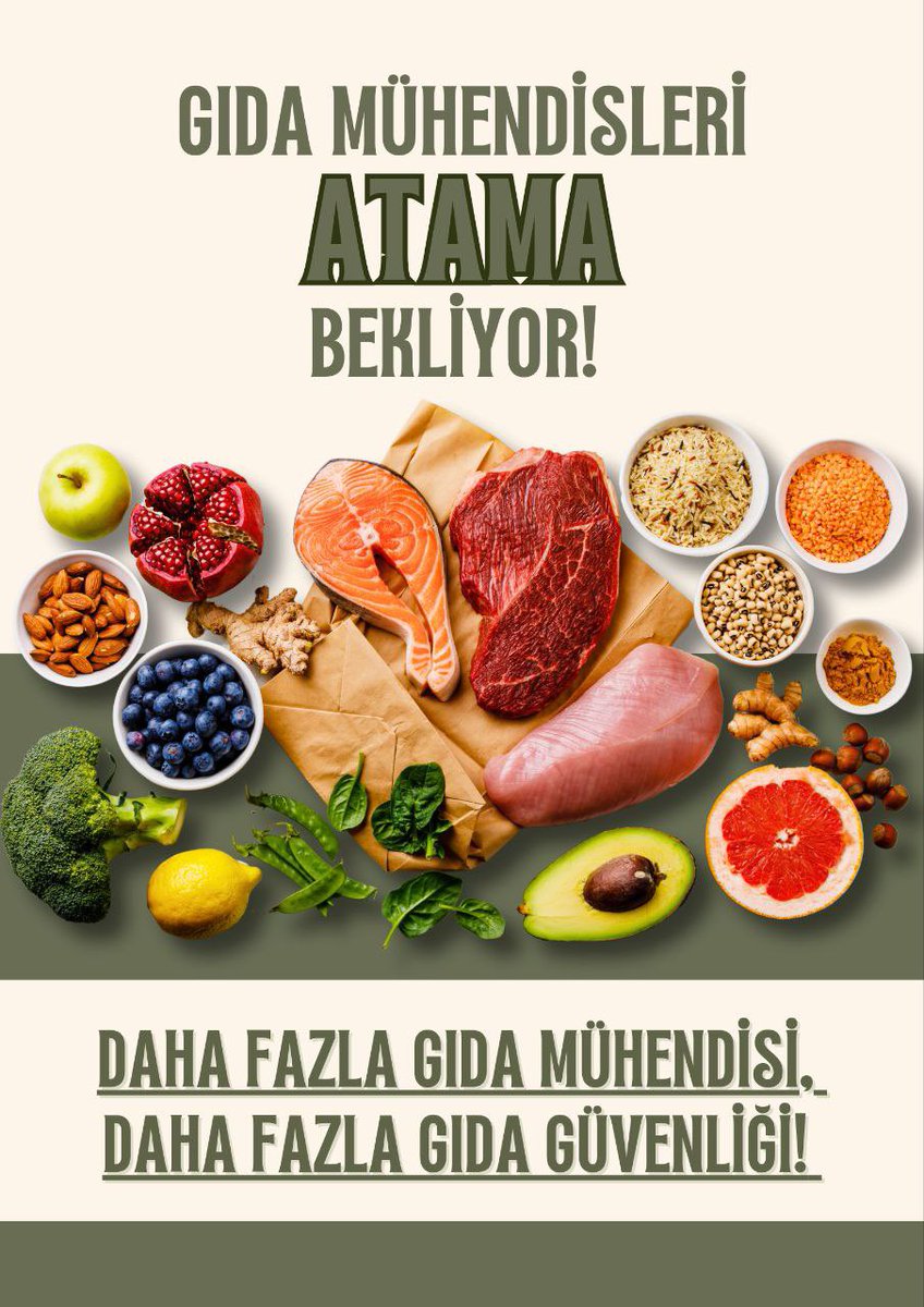 Gıda Mühendisleri, halk sağlığının güvencesidir. 
Atama bekleyen Gıda Mühendisleri olarak gıda denetimlerinde, analizlerde ve bilimsel çalışmalarda yer alarak güvenilir gıda için çalışmaya başlamak istiyoruz. Göreve hazırız, meslektaşlarımızdan destek bekliyoruz.
<a href="/TCTarim/">T.C. Tarım ve Orman Bakanlığı</a>